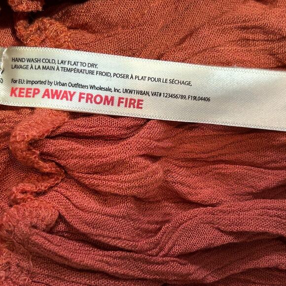 Free People Adella Cami NWT Winding Roads Rust Crochet Lace Peplum Ruffle XS - Picture 13 of 16